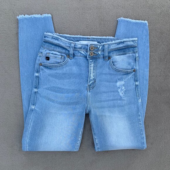 KanCan Dual Button High Rise Skinny Jeans Sz 26/5 - Picture 4 of 14